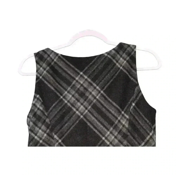 Lands End Dress Size 6 Petite Gray Wool Plaid Career Workwear Business Casual - Picture 9 of 12